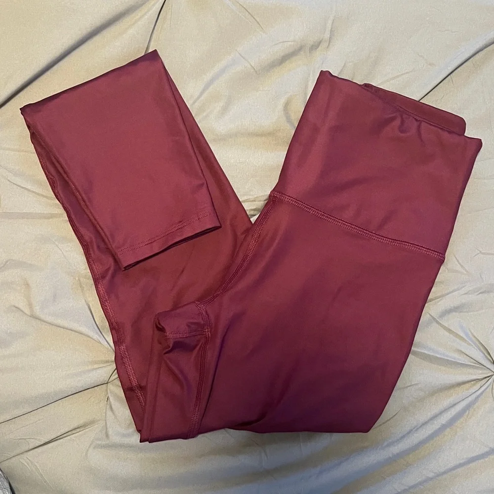 All In Motion Maroon Red High Rise Leggings & Sports-bra Set - Picture 13 of 16